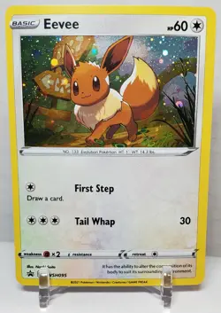 EEVEE HOLO PROMO SWSH095 SWORD & SHIELD POKEMON CARD LP/NM - Image 1
