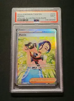 Pokemon TCG Perrin 220 Twilight Masquerade SIR PSA 9 Mint 220/167 Special - Image 1
