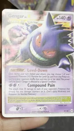Pokemon TCG • Gengar Lv. X • Platinum Arceus 97/99 • LP/NM- Holo - Image 2