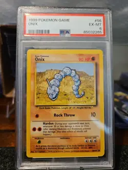 1999 Pokemon Game Onix #56 PSA 6 EX-MT NEW SLAB - Image 1