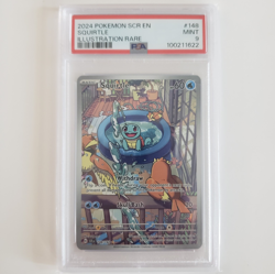 PSA 9 SQUIRTLE STELLAR CROWN 2024 POKEMON EN ILLUSTRATION RARE #148 FREE SHIP - Image 2