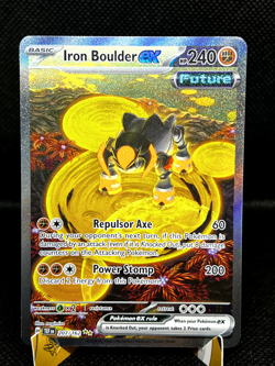 POKEMON TCG: IRON BOULDER EX 207/162 SV05: TEMPORAL FORCES - FULL ART HOLO - Image 1