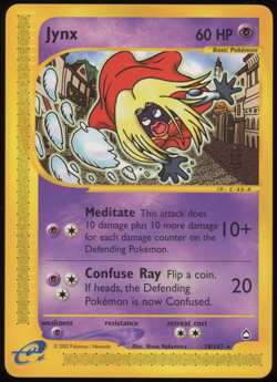Pokemon 2002 Aquapolis - Jynx - Non-Holo Rare - NM - 18/147 - Image 1