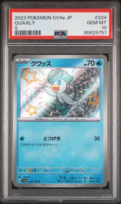 2023 POKEMON JAPANESE SV4a-SHINY TREASURE ex 224/190 QUAXLY S PSA 10 Gem Mint - Image 1