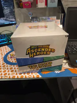 Pokemon TCG: Mega Evolution Ascended Heroes. Tech Sticker Collection Sealed Case - Image 1