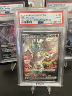 Pokemon TCG Reshiram EX White Flare PSA 9 English 166/086 - Image 1