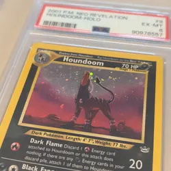 2001 POKEMON NEO REVELATION #8 HOUNDOOM-HOLO PSA 6 - Image 3