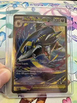 Mega Sharpedo EX SIR 127/094 Me02: Phantasmal Flames Holo Pokemon TCG - Image 3