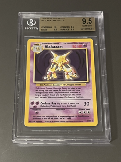 BGS QUAD + 9.5 (PSA 10U) 1999 Pokemon (WOTC) Base Set Unlimited Alakazam-Holo #1 - Image 1