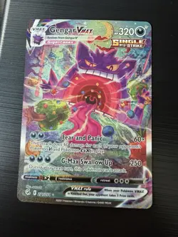 Pokemon TCG Gengar VMAX Secret Alt Art Holo Fusion Strike 271/264 [DAMAGED] - Image 1