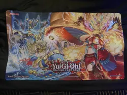 Official Yu-Gi-Oh YCS Win-A-Mat Fire King Ulcanix And Mermail Abyssrhine Playmat - Image 1