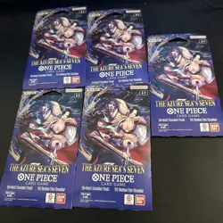 One Piece TCG: The Azure Sea's Seven Sleeved Booster OP-14 English. Lot Of 5 - Image 2