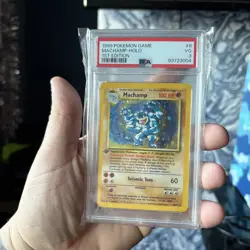 1999 Pokemon Game Machamp Holo PSA 3 First 1st Edition 8/102 Base Set Unlimited - Image 1