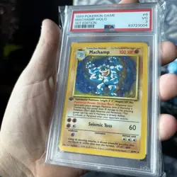 1999 Pokemon Game Machamp Holo PSA 3 First 1st Edition 8/102 Base Set Unlimited - Image 4