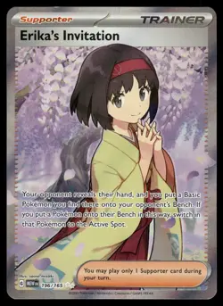 Erika's Invitation Full Art NM 196/165 Scarlet & Violet 151 Pokemon Card - Image 1