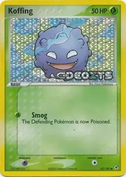 Koffing - 62/107 - Pokemon Ex Deoxys Reverse Holo Card HP - Image 1