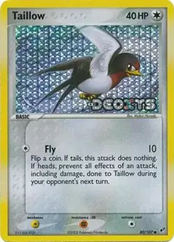 Taillow - 80/107 - Pokemon Ex Deoxys Reverse Holo Rare LP - Image 1
