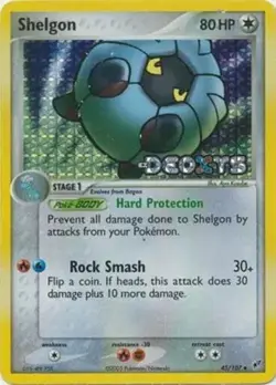 Shelgon - 45/107 - Pokemon Ex Deoxys Reverse Holo Card LP - Image 1