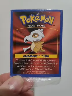 1999 Kelloggs Game Tip Pokemon 3 cards Booster Pack Charmander Cubone SEALED - Image 1