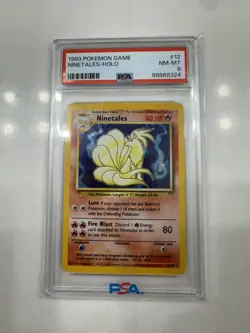 Ninetales Holo Rare Pokemon Base Set #12/102 1999 Unlimited PSA 8 - Image 1