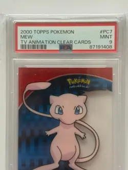 PSA 9 MINT GRADED MEW #PC7 2000 TOPPS POKEMON CLEAR CUT CARD TV ANIMATION - Image 3