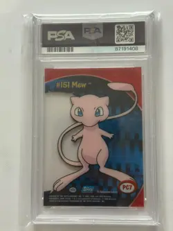PSA 9 MINT GRADED MEW #PC7 2000 TOPPS POKEMON CLEAR CUT CARD TV ANIMATION - Image 4