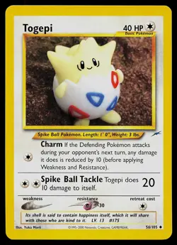 Pokemon Card - Togepi Neo Destiny 56/105 Uncommon - Image 1