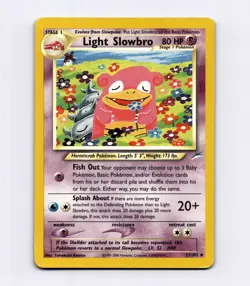 Light Slowbro 51/105 Uncommon Neo Destiny Unlimited VTG Pokemon Tomokazu Komiya - Image 1