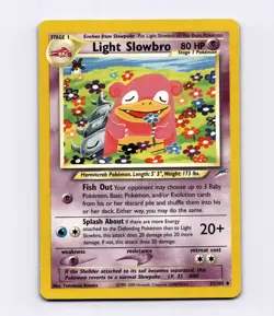 Light Slowbro 51/105 Uncommon Neo Destiny Unlimited VTG Pokemon Tomokazu Komiya - Image 1