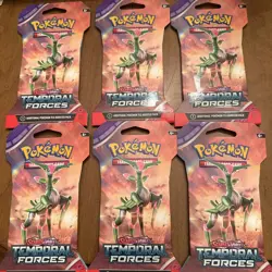 Lot Of 6- Pokemon Scarlet & Violet Temporal Forces Sleeved Booster Pack - Image 1