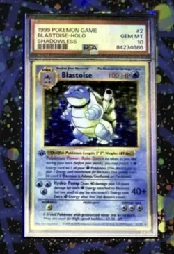Pokemon 1999 Blastoise 1st Edition Shadowless Holo Psa 10 (read description) - Image 1