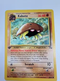 1999 Pokemon Fossil Kabuto #50/62 1st Edition NM - WOTC Vintage Original - Image 2