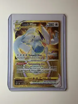 Pokemon TCG Lugia Vstar 211/195 Silver Tempest Secret Rare Gold - Image 1