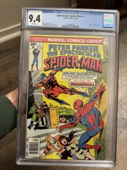 Peter Parker, The Spectacular Spider-Man #1 (1976) | CGC 9.4 (NM+) 1st Issue! - Image 1