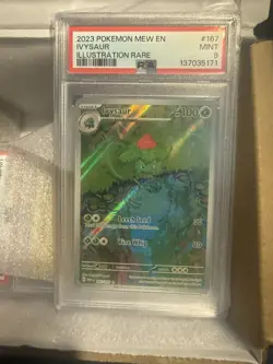 Pokemon Ivysaur 167/165 IR Illustration Rare S&V EN-Mew 151 #167 MINT PSA 9 - Image 1
