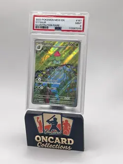 2023 POKEMON S&V MEW 151 IVYSAUR 167/165 ILLUSTRATION RARE HOLO PSA 9 MINT - Image 2