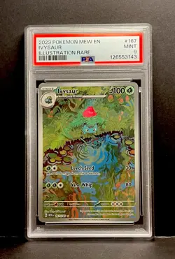 Pokemon Ivysaur 167/165 Illustration Rare S&V EN-Mew 151 #167 MINT PSA 9 - Image 1
