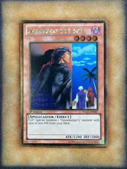 Yugioh Gravekeeper's Spy PGLD-EN082 Gold Rare 1st Ed LP - Image 1