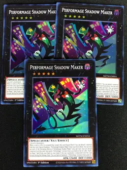 YUGIOH PERFORMAGE SHADOW MAKER MZTM-EN054 1ST SUPER X3 (NM) - Image 1
