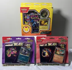 Pokemon Lot of 3 Item Ascended Heroes Tech Sticker Collection x2 + Pokemon Day! - Image 1