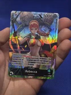 One Piece Kingdoms of Intrigue Rebecca OP04-039 Alternate Alt Art Leader NM - Image 2
