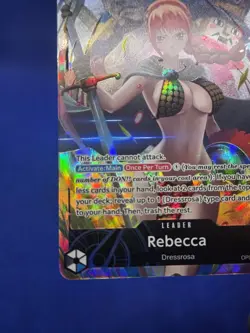 One Piece Kingdoms of Intrigue Rebecca OP04-039 Alternate Alt Art Leader NM - Image 5