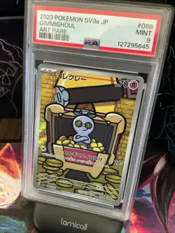 2023 POKEMON JPN SV3A-RAGING SURF ART RARE #068 GIMMIGHOUL PSA 9 - Image 1
