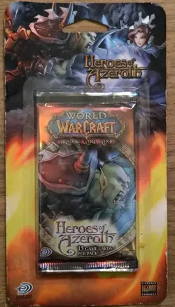 2006 World Of Warcraft Heroes Of Azeroth 15 Card Set SEALED On Display Card - Image 1