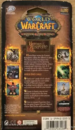 2006 World Of Warcraft Heroes Of Azeroth 15 Card Set SEALED On Display Card - Image 5