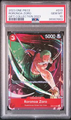 Roronoa Zoro One Piece 2023 Gift Collection English ST01-013 SR PSA 10 - Image 1