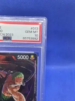 One Piece 2023 Gift Collection Roronoa Zoro ST01-013 Alternate Art SR PSA 10 - Image 4