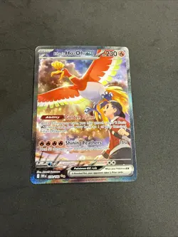 Ethan's Ho-Oh ex 230/182 Destined Rivals SIR Special Illustration Rare Pokemon - Image 1