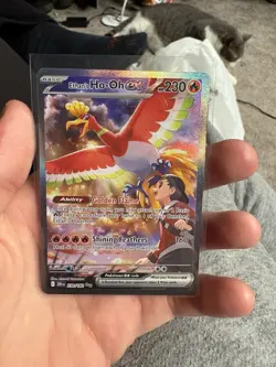 Ethan's Ho-Oh ex 230/182 Destined Rivals SIR Special Illustration Rare Pokemon - Image 1