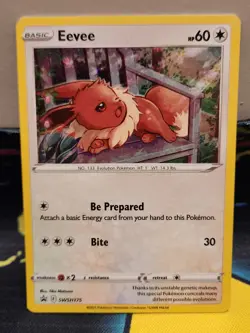 Pokemon Sword & Shield Black Star Promo Eevee SWSH175 NM - Image 1